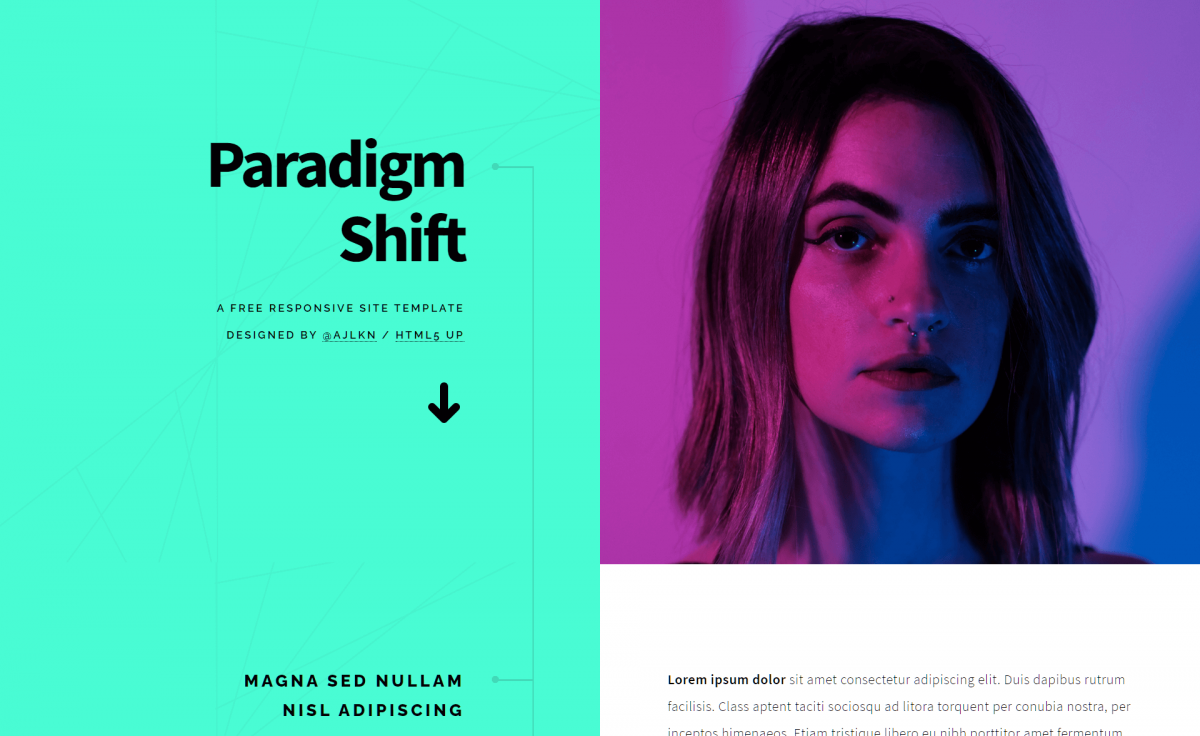 Free Responsive HTML5 Portfolio Website Template