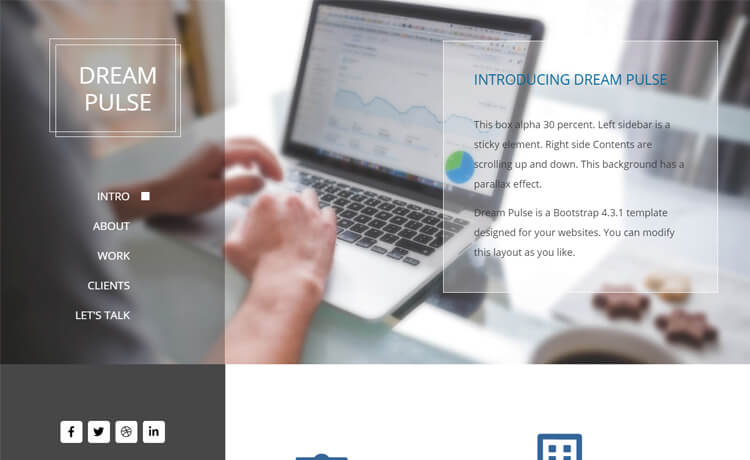 Free Bootstrap 4 HTML5 One-page Portfolio Website Template