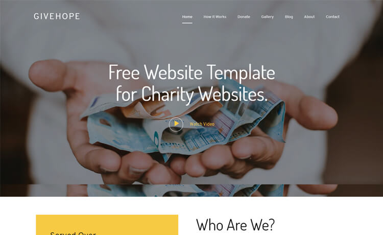 Free Bootstrap 4 HTML5 Charity Website Template